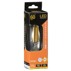 LED�t�B�������g�^�C�v�d�� �V�����f���A�� �N���A 60�`���� 750lm �d���F E26 �S�����z��310° OHM 06-3470 LDC6LC6 �y���������z