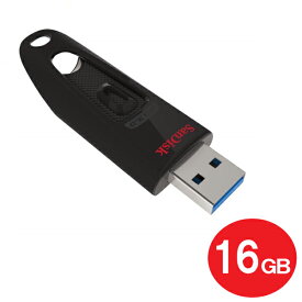 ＼楽天カードポイント5倍！6/5／サンディスク USB3.0フラッシュメモリ 16GB Ultra SDCZ48-016G-U46 USB3.0 USBメモリ SanDisk 海外リテール メール便送料無料