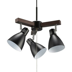 \楽天カードポイント4倍!10/30/ 3灯ペンダントライト LED電球付 ブラック OHM 06-1500 LT-YY30AW-K おしゃれ スチール 北欧風 【送料無料】