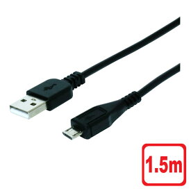 ＼Wエントリポイント4倍！6/1／ミヨシ 発熱感知センサー搭載 microUSBケーブル 1.5m ブラック SCB-SF15BK microUSB 充電・通信ケーブル 送料無料