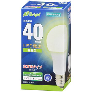 �_�y�V�J�[�h�|�C���g4�{�I5/20�^ LED�d�� 40�`���� 533lm �����F E26 �S�����z��260° ���`���Ή� OHM 06-4341 LDA4N-GAG27 �y���������z