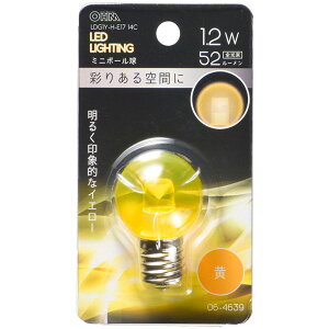 LED�~�j�{�[���� �����p 1.2W 52lm �N���A���F G30 E17 OHM 06-4639 LDG1Y-H-E1714C �y���������z