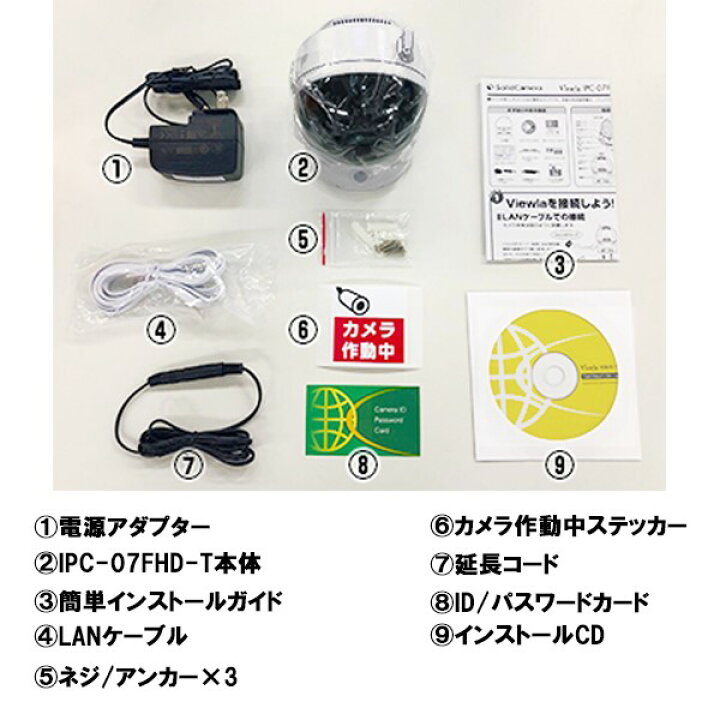 楽天市場】ソリッドカメラ ワイヤレスセキュリティカメラ パン・チルト 