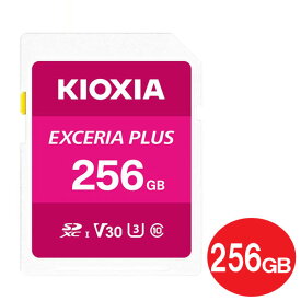 キオクシア SDXCカード 256GB EXCERIA PLUS Class10 UHS-1 U3 100MB/s LNPL1M256GG4 SDカード 海外リテール KIOXIA（東芝）【メール便送料無料】