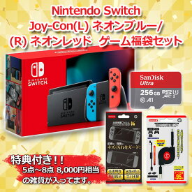 【福袋】Nintendo Switch Joy-Con(L) ネオンブルー/(R) ネオンレッド＋microSDカード 256GB＋全面保護フイルム ゲーム福袋Dセット HAD-S-KABAA＋etc 送料無料