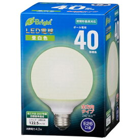 LED電球 ボール球形 40形相当 490lm 昼白色 G95 E26 全方向配光240° 密閉形器具対応 OHM 06-4395 LDG4N-GAG24 送料無料