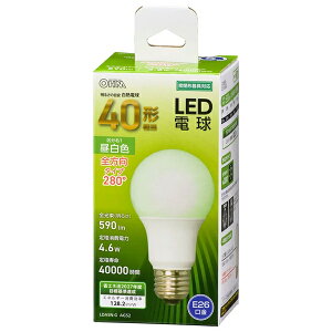 LED�d�� 40�`���� 590lm �����F E26 �S���� ���`���Ή� OHM 06-4455 LDA5N-GAG52 �����p�d�� LED���C�g