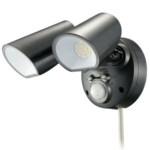 �_�y�V�J�[�h�|�C���g5�{�I5/10�^LED�Z���T�[���C�g 2�� �d���� ���O�Ή� IPX4 OHM 06-4288 LS-AS2000K4-K �y���������z