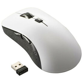 ワイヤレス静音マウス Lサイズ 5ボタン/BlueLED/無線/USB充電式 ホワイト OHM 01-3983 PC-SMW21BS5LR-W 送料無料