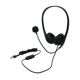 【アウトレット】 ミヨシ USBヘッドセット 超軽量タイプ UHP-05BK オンライン会議 zoom チャット対応 PC用ヘッドホン 【送料無料】 【最強翌日配送】【パッケージ破損品】