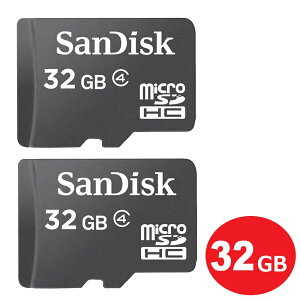 TfBXN microSDHCJ[h 32GB 2 Class4 SDSDQM-032G-B35-2P SanDisk }CNSD microSD J[h COe[i y[֑z