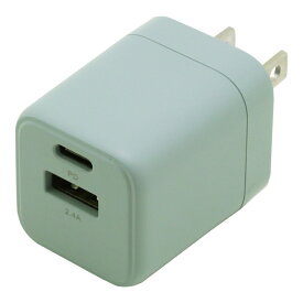 インプリンク PD対応 USB-AC充電器 20W Type-C×1 Atype×1 ブルー USBアダプター USB-AC充電器 PSE認証 IMAC1CUPD20BL 送料無料