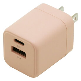 インプリンク PD対応 USB-AC充電器 20W Type-C×1 Atype×1 ピンク USBアダプター USB-AC充電器 PSE認証 IMAC1CUPD20PK 送料無料