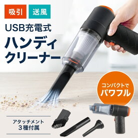 USB 充電式 ハンディクリーナー コードレス 掃除機 軽量 小型 デスク PC キーボード 卓上クリーナー カークリーナー エアーダスター ハック HAC3842A 【送料無料】 【最強翌日配送】