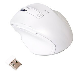 �i�J�o���V BlueLED�}�E�X 2.4GHz 5�{�^�� ���C�����X�}�E�X �z���C�g MUS-RKF119W �y���������z