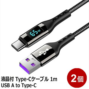 _|Cg5{^ PDΉ USB A to Type-C P[u 2{Zbg 1m tt 65W }[dʐMΉ USB[dP[u d͕\ X}z ^ubg m[gPCΉ Libra LBR-PDS65AC-2P y[֑z