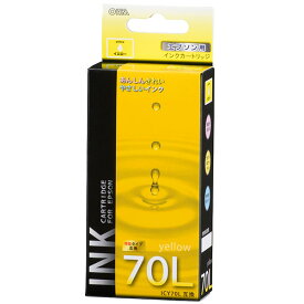 ＼楽天カードポイント4倍！5/20／ エプソン 互換インク ICY70L互換 イエロー×1 OHM 01-4134 INK-E70LB-Y 【メール便送料無料】