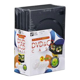 ＼楽天カードポイント4倍！10/10／ CDケース DVDケース トールケース 2枚収納型 5枚パック OHM 01-3289 OA-RDV2-5PK