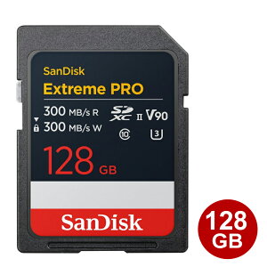 �T���f�B�X�N SDXC�J�[�h 128GB EXTREME PRO U3 V90 UHS-II 300MB/s SD�J�[�h �C�O���e�[�� SanDisk SDSDXDM-128G-GN4IN �y���������z �y�ŋ������z���z