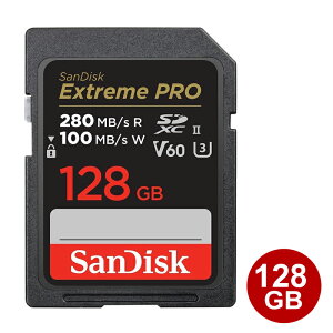 �T���f�B�X�N SDXC�J�[�h 128GB EXTREME PRO U3 V60 UHS-II 280MB/s SD�J�[�h �C�O���e�[�� SanDisk SDSDXEP-128G-GN4IN �y���������z �y�ŋ������z���z