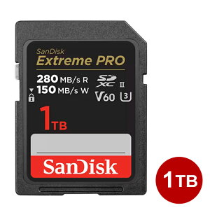 �T���f�B�X�N SDXC�J�[�h 1TB EXTREME PRO U3 V60 UHS-II 280MB/s SD�J�[�h �C�O���e�[�� SanDisk SDSDXEP-1T00-GN4IN �y���������z �y�ŋ������z���z