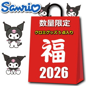 サンリオ クロミ グッズ 2025 2026 福袋 レディース ラッキーバッグ 5点入り 4980円 クロミちゃん バッグ 雑貨 キャラクター クリスマス プレゼント クリスマスプレゼント ハッピーバッグ サンリオ女子 雑貨 夏 冬 ギフト 粗品 プレゼント交換 余興 イベント 景品 オススメ