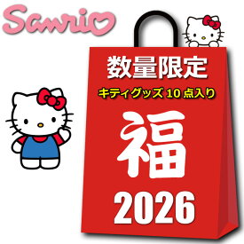サンリオ ハローキティ グッズ 初売り 福袋 セール 2026 キッズ レディース ラッキーバッグ 10点入り 9799円 キティちゃん バッグ 雑貨 キャラクター クリスマス プレゼント ハッピーバッグ サンリオ女子 雑貨 夏 冬 チギフト 粗品 プレゼント交換 2026福袋 雑貨 キティ