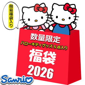 簡易福袋入り サンリオ ハローキティ グッズ 初売り 福袋 セール 2026 キッズ レディース ラッキーバッグ 5点入り 5800円 キャラクター キティ キティちゃん ハッピーバッグ サンリオ女子 ギフト 粗品 プレゼント交換 余興 イベント 景品 2026福袋 雑貨 子供 大人 2025