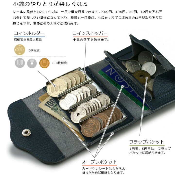 楽天市場】池之端銀革店 姫路革コインキャッチャー メンズ 財布 小銭 