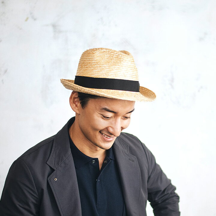 楽天市場】田中帽子店 Dino ディーノ 麦わら 太麦ボルサリーノ型ハット 