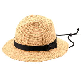 田中帽子店 Bailey ベイリー ラフィア 中折れ つば広帽子 帽子 中折れハット たためる帽子 59cm レディース uk-h098