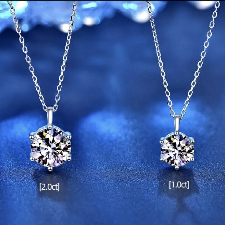 楽天市場】モアサナイト ネックレス 0.5CT 一粒 プラチナ 金属 