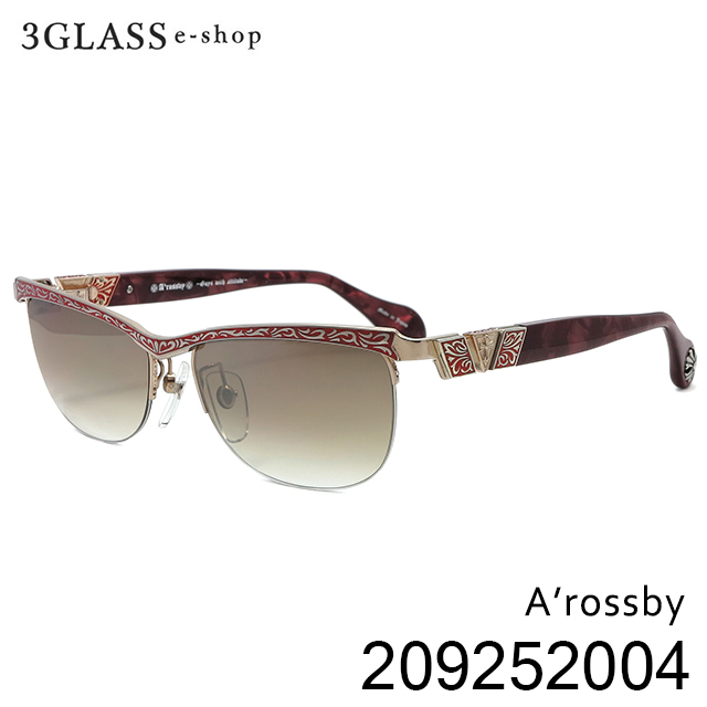 A'rossby(ロズビー) 58mm ゴールド×レッド 58mm, サイズ 209252004 サングラス