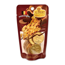 まとめ買い（12袋）【アルバート コインスタンドバッグ 50g 12袋】冬チョコレートの定番 まるで本物の金貨のようなチョコレートです ちょっとしたギフトに クリスマスツリーに添えて 冬の食卓が華やかになる、縁起の良いコインチョコ ベルギーの本場のおいしさを楽しめます