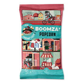送料無料／まとめ買い（12袋）【ブームザ・ポップコーン 90g 12袋】（ ホットカリー バッグ ／ シュリンプスープ バッグ ）フランスらしいおしゃれパッケージのポップコーン ありそうでなかったカレーやエスニックのフレーバーです！！ おつまみにしてもオシャレ