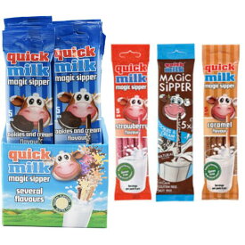 送料無料【フェルフォルディ クイックミルク5P 30g（6g×5本入） 20袋】（ クッキークリーム ／ バブルガム ／ フルーティーシリアル ／ チョコレート ／ ストロベリー ／ バナナ ／ キャラメル ）