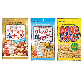 まとめ買い【稲葉 クレイジーソルト ナッツ／バタピー】（ クレイジーソルト 塩(ソルト) ナッツ 65g 10袋 ／クレイジーソルトバタピー 35g 6袋 ／ のり塩バタピー 45g 6袋 ）