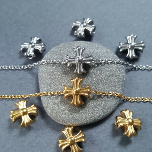 オールステンレス 小さめ クロス 立体 ビーズ 1個 販売 チャーム ネックレス素材 ピアス素材 ブレスレット素材 ゴールド シルバー サージカルステンレス シンプル デザイン 24kgpイオンメッキ