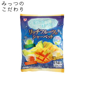 凍らせて食べる リッチフルーツのシャーベット 20g 15個入 アルフォンソマンゴー ゴールデンパイン マスクメロン おやつ 子供 食品 シャーベット アイス