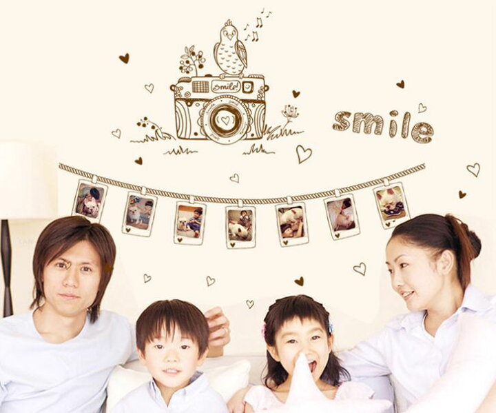 楽天市場 ウォールステッカー 写真フレ Smile 壁紙 シール 賃貸ok はがせる 剥がせる Diy 模様替え インテリア スマイル 笑顔 カメラ フォトフレーム 写真枠 枠 額 Photo Camera あす楽 送料無料 本革バッグとビジネスリュック3qee