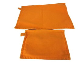 HERMES エルメス ポーチ ボラボラ オレンジ系 キャンバス ユニセックス 美品【本物保証】【中古】
