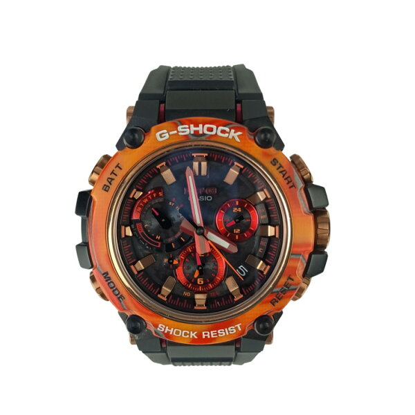 CASIO カシオ 時計 G-SHOCK 40th Anniversary Flare Red MT-G MTG-B3000 Series MTG-B3000FR-1AJR ブラック フレアレッド系 カーボンファイバー強化樹脂／ステンレススチール 樹脂バンド メンズ ソーラー電波 美品【本物保証】【中古】