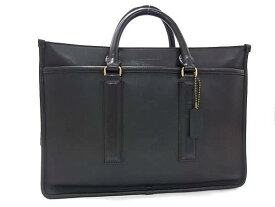 COACH コーチ ビジネスバッグ レガシー 70723 ブラック レザー メンズ【本物保証】【中古】