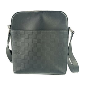 美品 LOUIS VUITTON ルイヴィトン ショルダーバッグ ポシェット ディストリクト N23355 オニキス シルバー金具 ダミエアンフィニレザー メンズ クロスボディバッグ【本物保証】【中古】