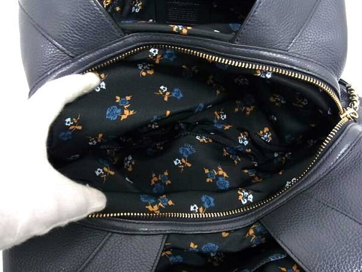 楽天市場】美品 COACH コーチ ハンドバッグ - F25884 ブルー ネイビー  