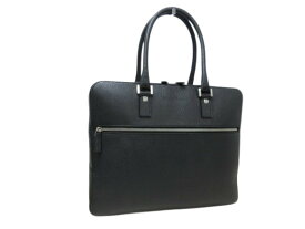Ferragamo フェラガモ ビジネスバッグ リバイバル FZ-24 9477 ブラック レザー メンズ シルバー金具 美品【本物保証】【中古】
