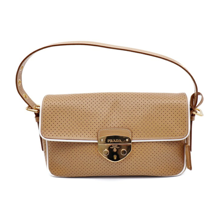 楽天市場】超美品 PRADA プラダ ハンドバッグ BR4424 パンチング 