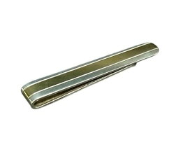 TIFFANY＆Co ティファニー ネクタイピン ストライプ コンビ タイバー シルバー ゴールド系 SV925 18K メンズ 美品【本物保証】【中古】