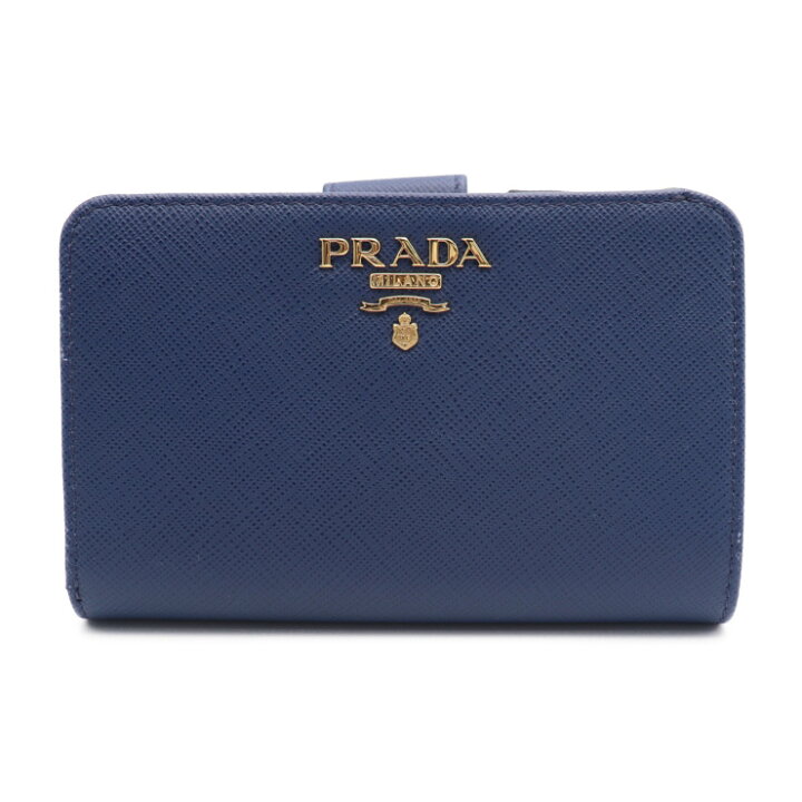 楽天市場】超美品 PRADA プラダ L字ファスナー 2つ折り財布 1ML225  