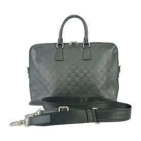 LOUIS VUITTON ルイヴィトン ビジネスバッグ PDJ ポルトドキュマンジュール N41248 オニキス シルバー金具 ダミエアンフィニ メンズ 2WAY ブリーフケース ショルダーバッグ【本物保証】【中古】
